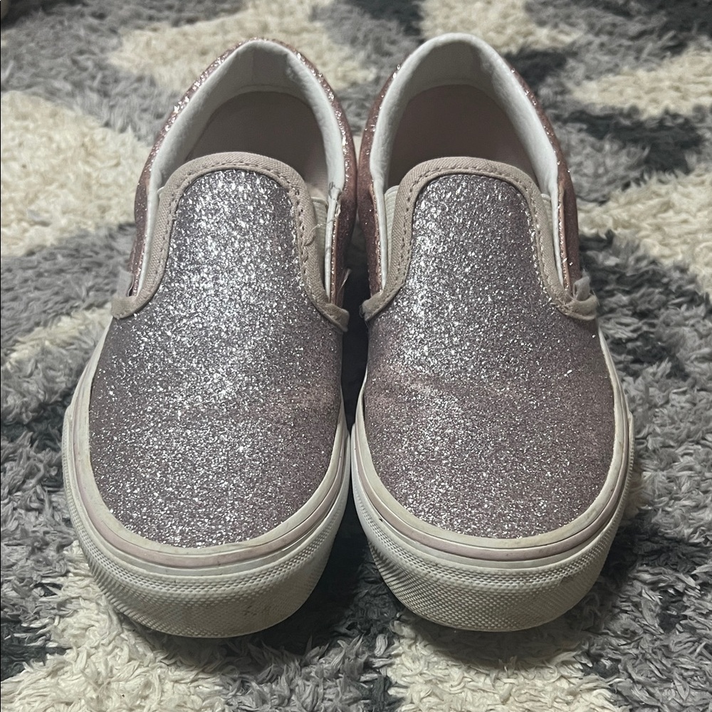 Sparkly Pink Kids Slip-On Shoes